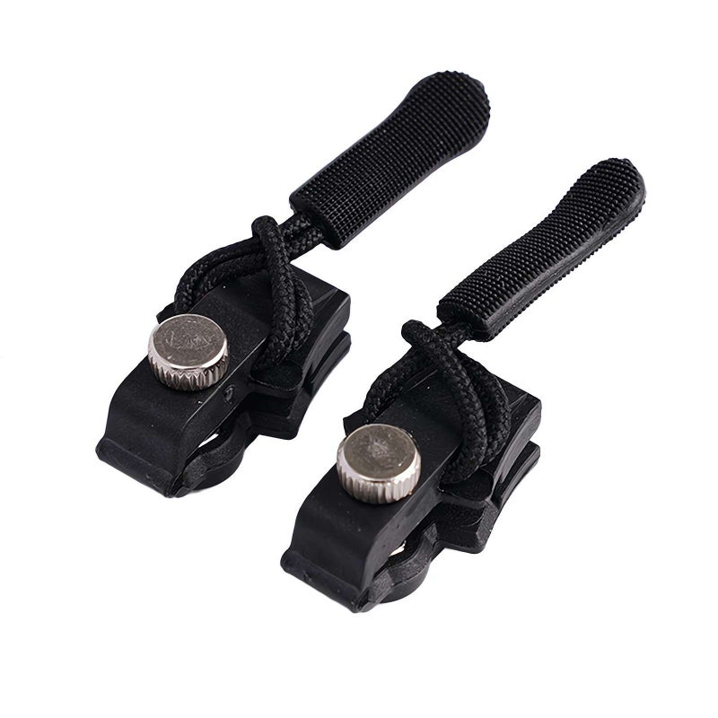 Universal Zipper Repairer Kit, 2pcs Universal Zipper Replacement Quick Install Detachable Pulls Zip Heads Coats, Jacket, Luggage, Zippers, Tents, Backpacks - Image 1